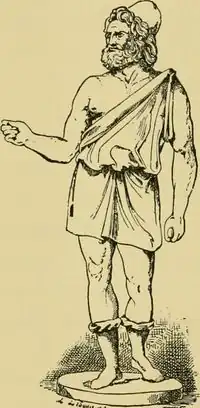 Drawing of Hephaestus from 1906 book.