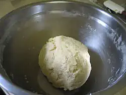 Dough rolled into a ball
