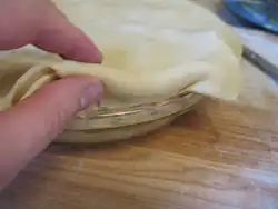 How crust is folded over