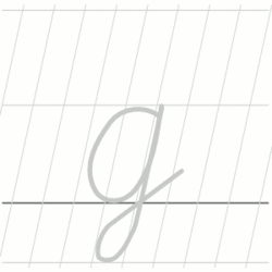 Lower case (Small) letter g