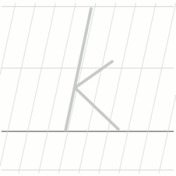 Lower case (Small) letter k