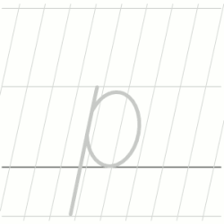 Lower case (Small) letter p