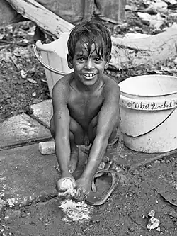 Bath day (India, 2006) Photo taken in creative trip to India