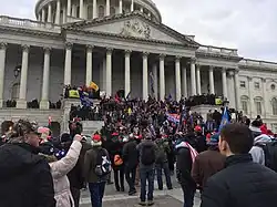 Supporters of President Trump storm the Capitol building.