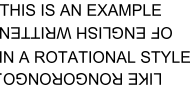 English written in a rotational style similar to that of Rongorongo