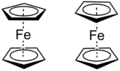 Figure 4. Staggered ferrocene (left) has an S10 operation while eclipsed ferrocene (right) has an S5 operation.