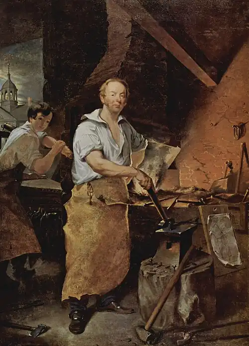 Picture of a blacksmith.