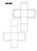 Large Art Dice template