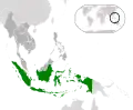 Location of Indonesia in ASEAN