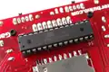 The ATMEL ATMEGA 328P microcontroller used in the MAKERBuino.