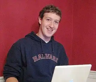 Mark Zuckerberg in 2005, who had launched Facebook the previous year while studying at Harvard.