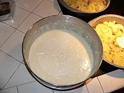 Stop blending when the batter is lemony-white.