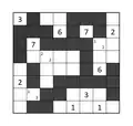 Examples of Tapa solved puzzles