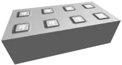 A normal 4 x 1.2 x 2 ROBLOX brick