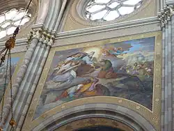 Painting in Đakovo Cathedral with Arabic writing below