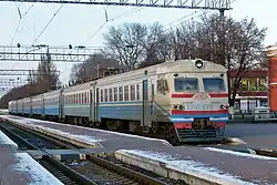 An ER9T, used on the line, at Chernihiv