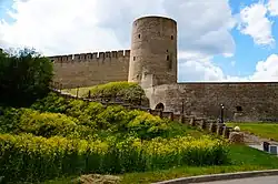 Long-neck tower and stairs to the fortress