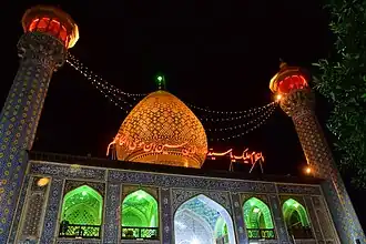 Tomb of Seyed Alaeddin Husayn at night