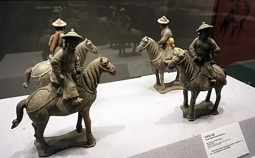 Yuan dynasty Mongol cavalry, from Xi'an, Shaanxi Province, collected by Xi'an Museum.
