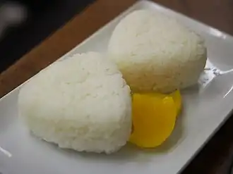 Onigiri with takuan