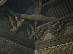 Decorations on corner dougong brackets from inner hall of Yong'an Temple, Yuan dynasty.