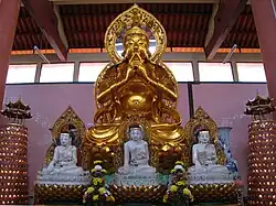 Vairocana statue in Sam Poh Wan Futt Chi, a Chinese Buddhist temple in Cameron Highlands, Pahang, Malaysia.
