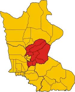 District location in Kratié province