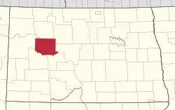 Location in North Dakota