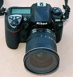 Mounted on a Nikon D200