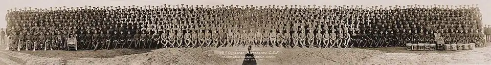 151st overseas battalion CEF Sarcee Camp, Calgary, Alberta, Sept. 25, 1916 (HS85-10-32120)