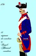 15e régiment de cavalerie 1791 - 1792