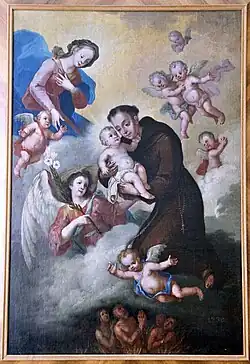 Panel painting at Holzen Abbey in Allmannshofen