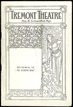 Programme from "The Student King," 1906