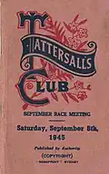 1945 Tatts Tramway Handicap racebook front cover