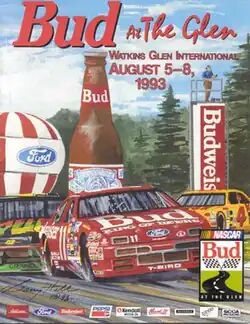The 1993 The Bud at The Glen program cover.