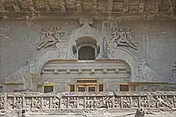 The window at the chaitya Cave 10, Ellora, c. 650