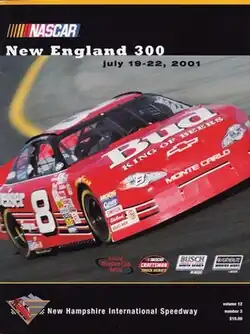 The 2001 New England 300 program cover.