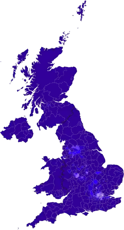 2001 (92.12%) &nbsp;&nbsp;Less than 45% &nbsp;&nbsp;45 - 60% &nbsp;&nbsp;60 - 75% &nbsp;&nbsp;75 - 85% &nbsp;&nbsp;85 - 90% &nbsp;&nbsp;90 - 95% &nbsp;&nbsp;More than 95%