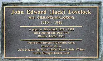 Front plate on the statue