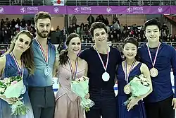 The ice dance medalists at the 2016 Grand Prix Final