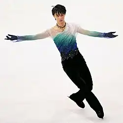 Yuzuru Hanyu in his free skate at the 2017 World Championships in Helsinki