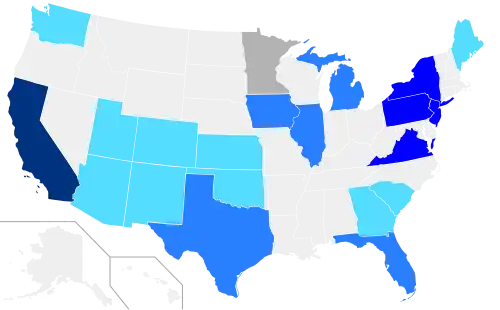 Net changes to U.S. House seats after the 2018 elections      +1 Dem House seat      +2 Dem House seats      +3–4 Dem House seats      +7 Dem House seats      Both parties won two seats and lost two seats, no net change.