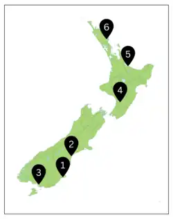 2024 NZRC Rounds Map