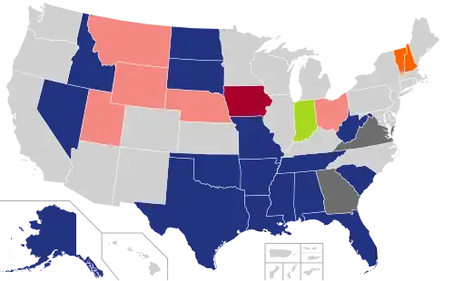 Endorsements by incumbent Republican governors &nbsp;&nbsp;Endorsed Donald Trump (16) &nbsp;&nbsp;Endorsed Nikki Haley (2) &nbsp;&nbsp;Endorsed Ron DeSantis (1) (withdrawn) &nbsp;&nbsp;Endorsed Mike Pence (1) (withdrawn) &nbsp;&nbsp;No endorsement (5) &nbsp;&nbsp;Declined to endorse a candidate (2)