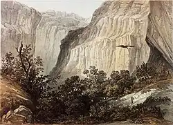 Ravine, in the Litani River by Blat, ca 1851, by van de Velde