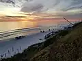 View of sunset on the beach off Florida State Road 30A, in Walton County