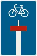 328-50 – Dead end (except for cyclists) (formerly never used)