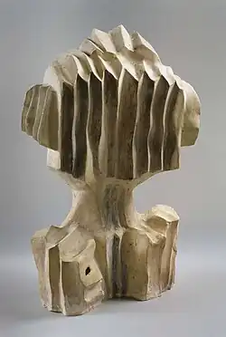 Wrinkled Head (1969), polychrome plaster, h. 72 cm