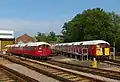 Island Line Class 483 EMUs No. 002 and 007 at Ryde Electric Depot.