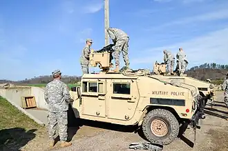A military police Humvee of the United States Army.